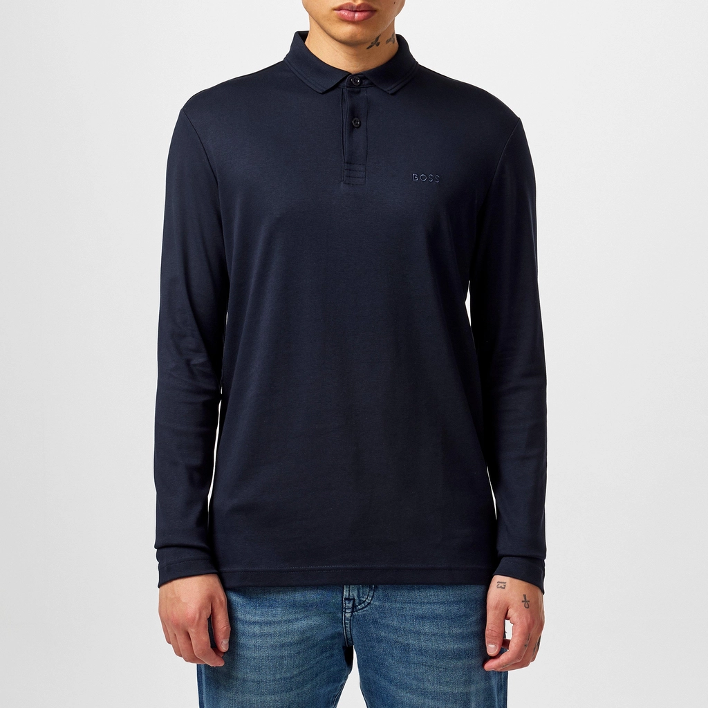 Hugo Boss Pirol Long Sleeve Polo Shirt - Dark Blue 402